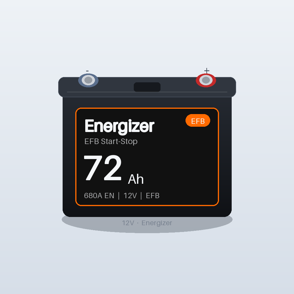 Energizer EFB Start-Stop EP72EFB 72Ah