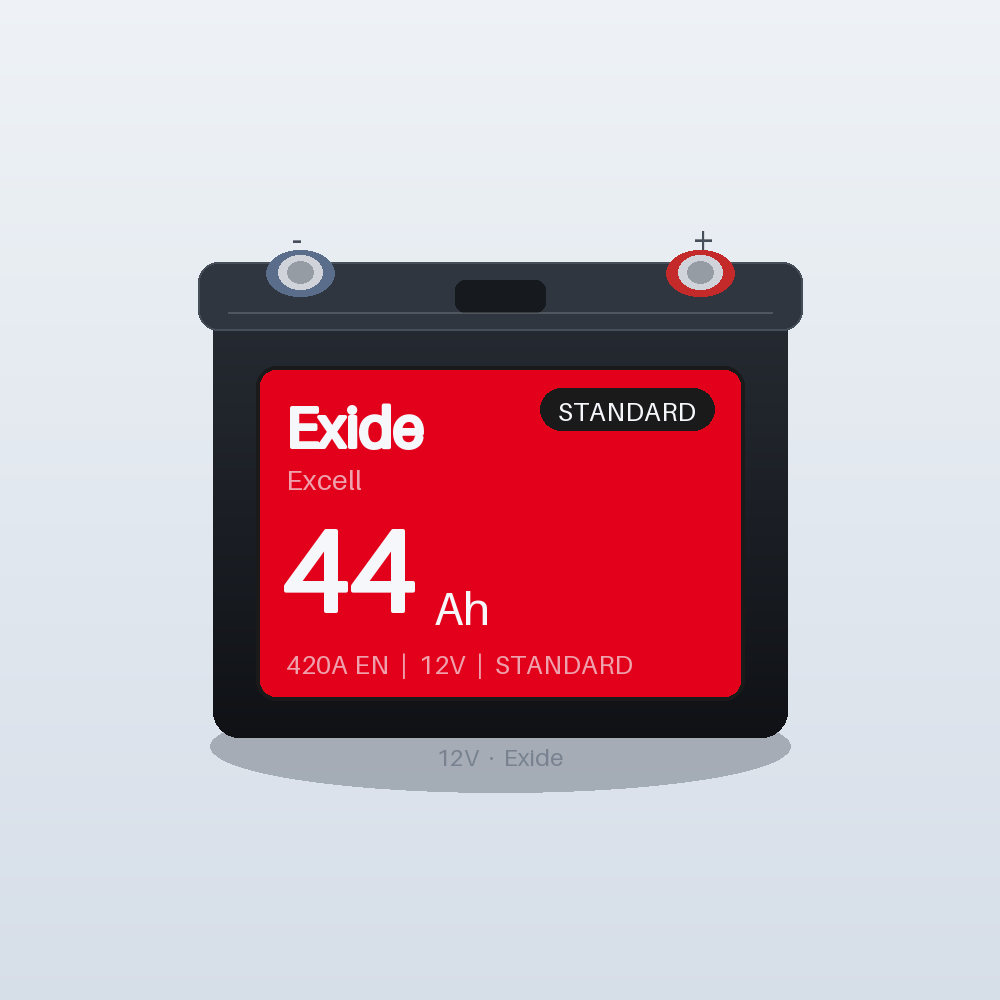 Exide Excell EB442 44Ah