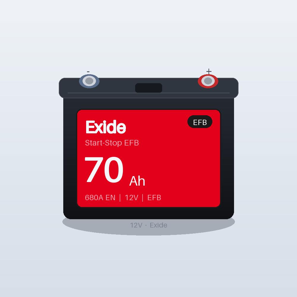 Exide Start-Stop EFB EL700 70Ah