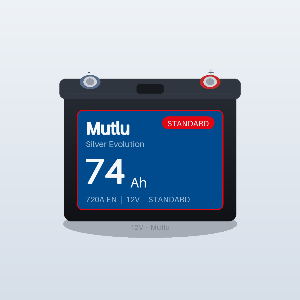 Mutlu Silver Evolution 74Ah
