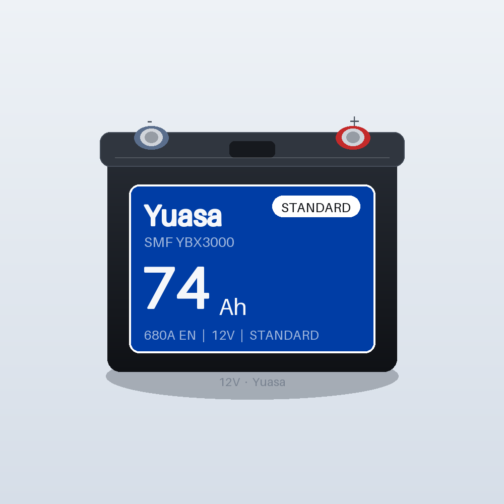 Yuasa SMF YBX3096 74Ah